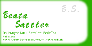 beata sattler business card